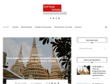 Tablet Screenshot of guidevoyagecambodge.com
